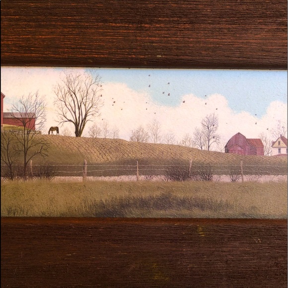 FRAMED FARMHOUSE PICTURE Rustic “Rural Route” USA - Picture 7 of 11